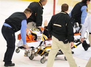 Marc Savard after the Cooke hit